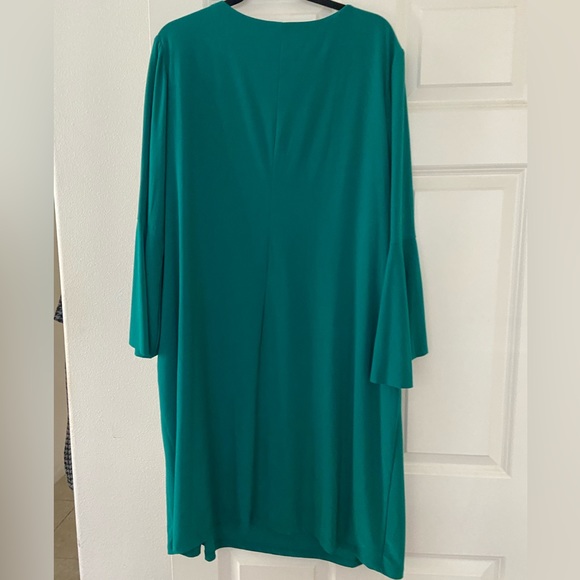 Lauren Ralph Lauren V-neck green dress 22W - Picture 2 of 4